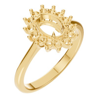 Afbeelding van Quince 14K Yellow 7x5 mm Oval Halo-Style Ring Mounting