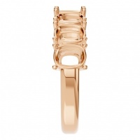 Afbeelding van Saffron 14K Rose 5x4 mm Rectangual Cushion Eternity-Style Ring Mounting