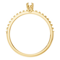 Afbeelding van Rose 18K Yellow 5x3 mm Oval Pave-Style Ring Mounting