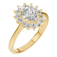 Afbeelding van Quince 14K Yellow 7x5 mm Oval Halo-Style Ring Mounting
