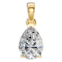 Afbeelding van Ume 14K Yellow 7x5 mm Pear Solitaire-Style Pendant Mounting
