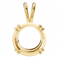 Afbeelding van Tulip 14K Yellow 9.20 mm Round Solitaire-Style Pendant Mounting
