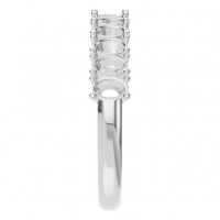 Afbeelding van Saffron 14K White 3.2x2.2 mm Oval Eternity-Style Ring Mounting