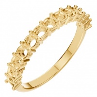 Afbeelding van Saffron 14K Yellow 2.50 mm Cushion Eternity-Style Ring Mounting