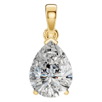 Afbeelding van Ume 14K Yellow 8x6 mm Pear Solitaire-Style Pendant Mounting