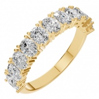 Afbeelding van Saffron 18K Yellow 3.8x2.9 mm Rectangual Cushion Eternity-Style Ring Mounting