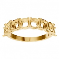 Afbeelding van Saffron 14K Yellow 4.10 mm Cushion Eternity-Style Ring Mounting