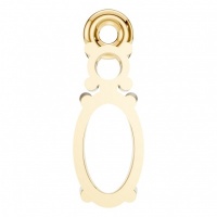 Afbeelding van Camellia 14K Yellow 5.5x3.5 mm Oval Solitaire-Style Pendant Mounting