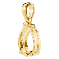 Afbeelding van Ume 14K Yellow 8x6 mm Pear Solitaire-Style Pendant Mounting