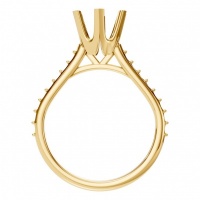 Afbeelding van 18K Yellow Round 6.80 mm Pavé Ring Mounting