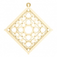 Afbeelding van Oceane 14K Yellow 3.60 mm Round Pave-Style Pendant Mounting