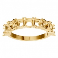 Afbeelding van Saffron 18K Yellow 3.80 mm Cushion Eternity-Style Ring Mounting
