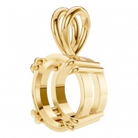 Afbeelding van Tulip 14K Yellow 9.20 mm Round Solitaire-Style Pendant Mounting