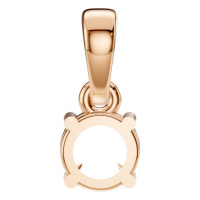 Afbeelding van Ume 14K Rose 4.30 mm Round Solitaire-Style Pendant Mounting
