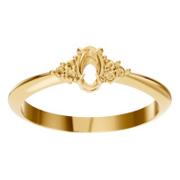 Afbeelding van Orchid 14K Yellow 5x3 mm Oval Seven Stone-Style Ring Mounting