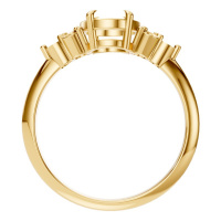Afbeelding van Orchid 14K Yellow 9x7 mm Oval Seven Stone-Style Ring Mounting