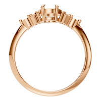 Afbeelding van Orchid 14K Rose 8x6 mm Oval Seven Stone-Style Ring Mounting
