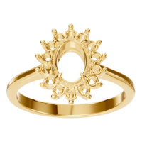 Afbeelding van Quince 14K Yellow 7x5 mm Oval Halo-Style Ring Mounting
