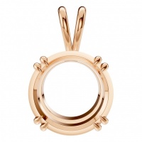 Afbeelding van Tulip 14K Rose 10.10 mm Round Solitaire-Style Pendant Mounting