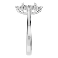 Afbeelding van Quince 14K White 7x5 mm Oval Halo-Style Ring Mounting