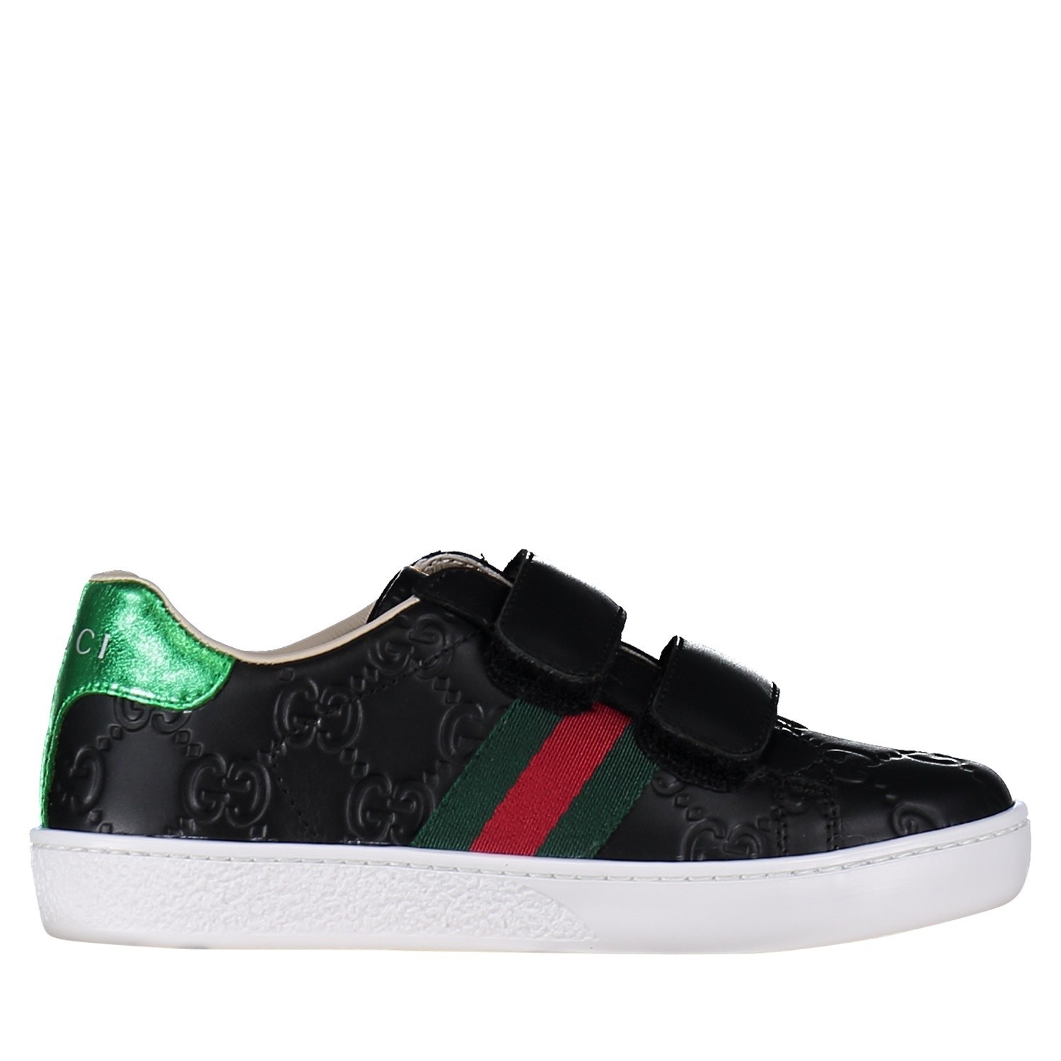 Gucci 455448 Df720 Kindersneakers Zwart gucci kopen in de aanbieding