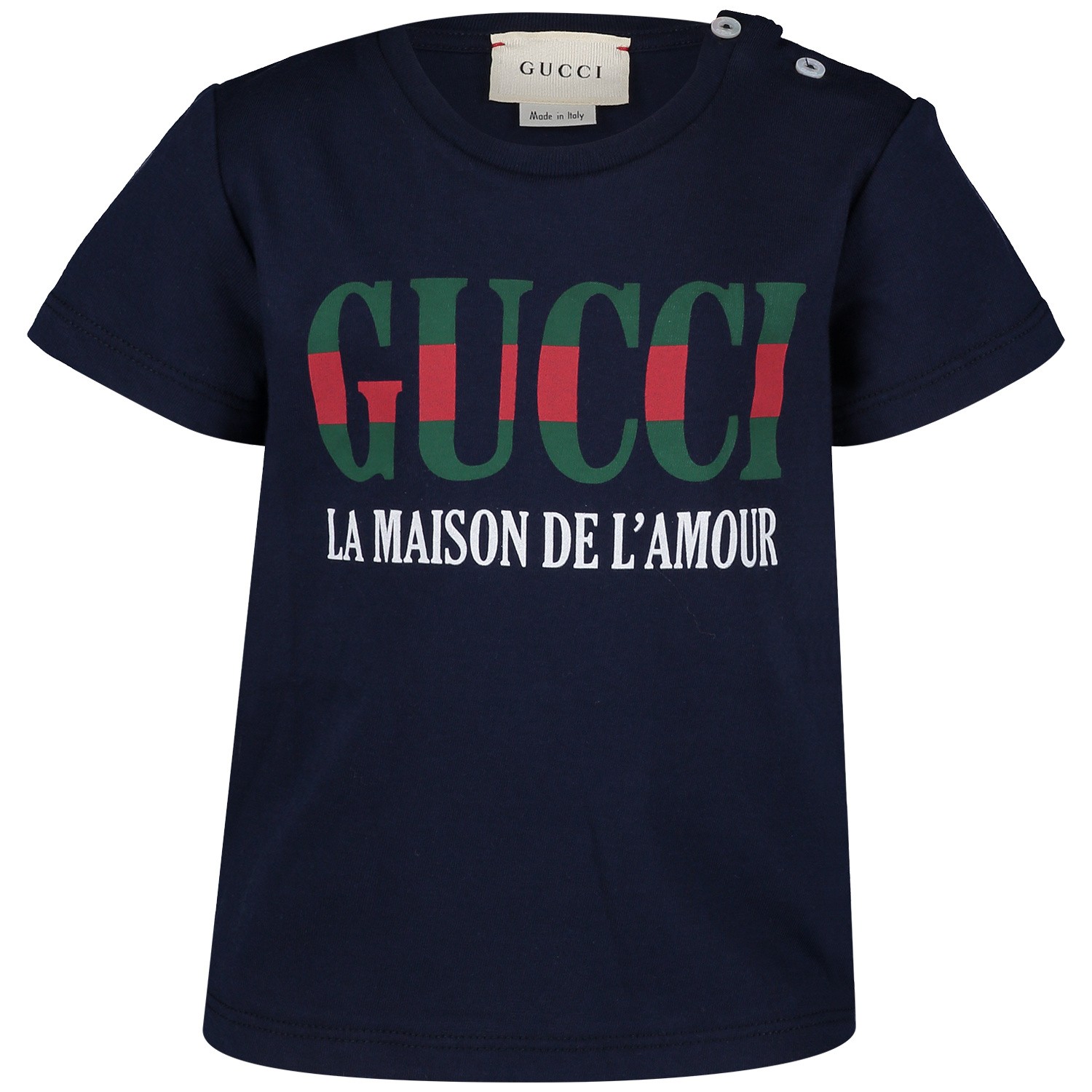 Gucci 526659 Baby T Shirt Navy gucci kopen in de aanbieding
