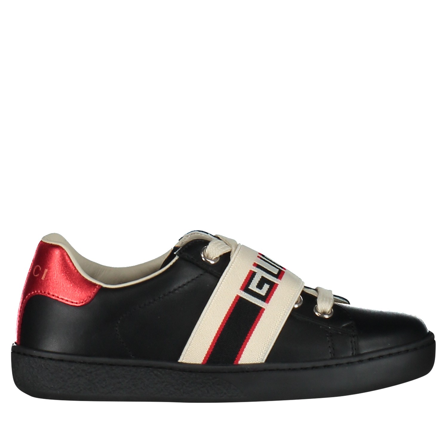 Gucci 553053 Kindersneakers Zwart gucci kopen in de aanbieding