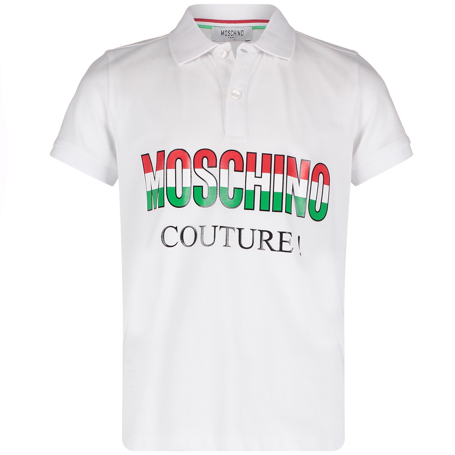 Moschino Hum02E Kinder Polo Wit moschino kopen in de aanbieding Moschino Hum02E Kinder Polo Wit moschino kopen in de aanbieding