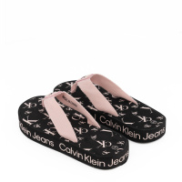 Afbeelding van Calvin Klein 80520 kinderslippers zwart/roze
