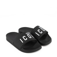 Afbeelding van Dsquared2 73797 kinderslippers zwart