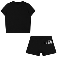 Afbeelding van Dsquared2 DQ1038 babysetje zwart