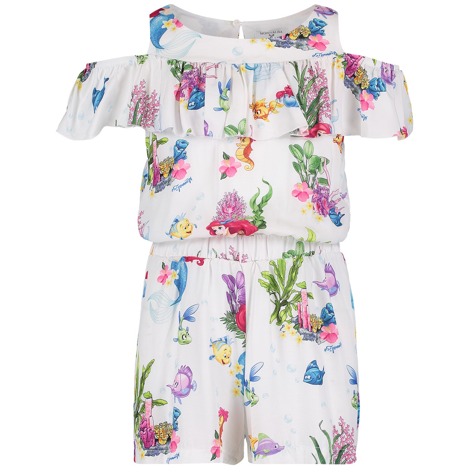 Monnalisa 113201 Kinder Jumpsuit Wit monnalisa kopen in de aanbieding
