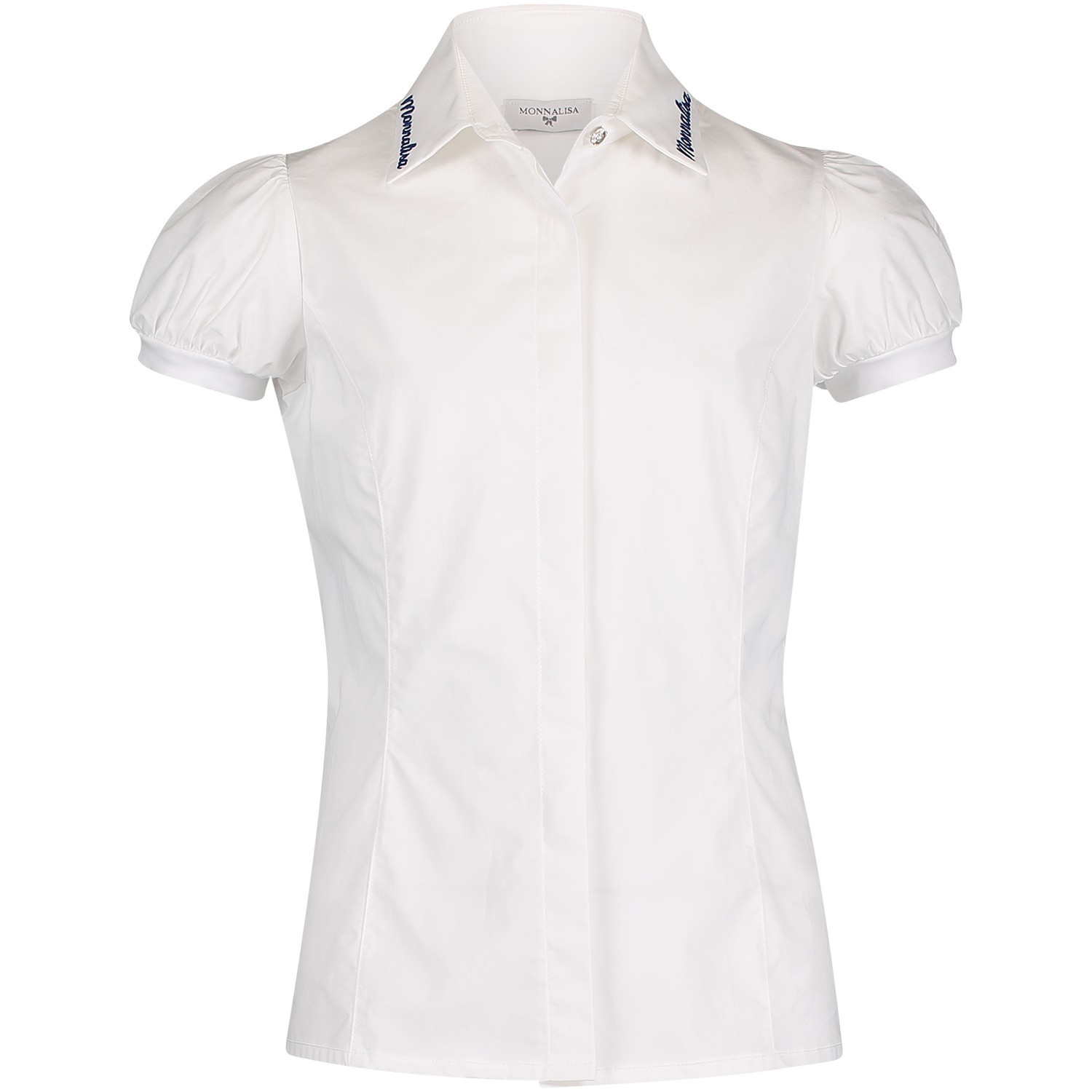 Monnalisa 17Caml Kinder Overhemd Wit monnalisa kopen in de aanbieding