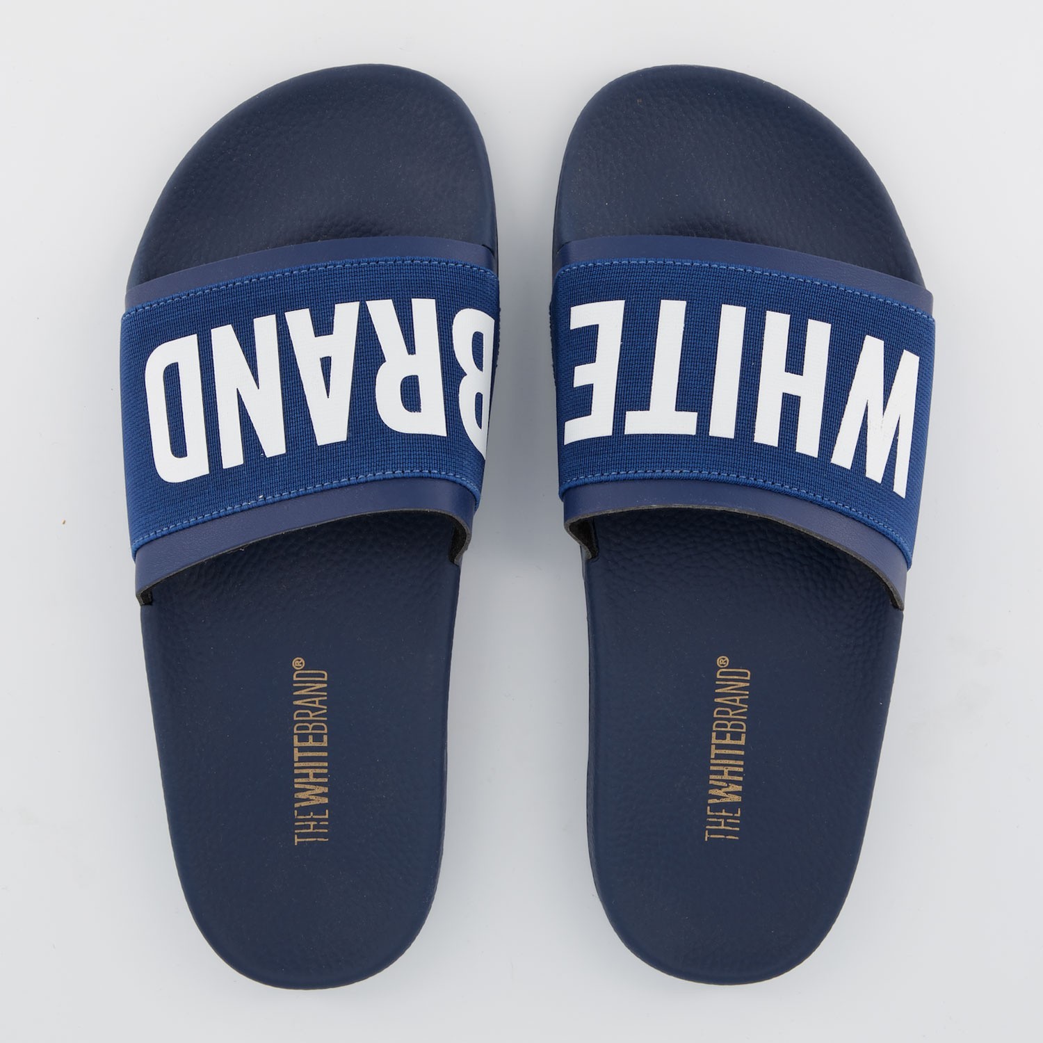 The White Brand M0100 Heren Slippers Navy the white brand kopen in de aanbieding