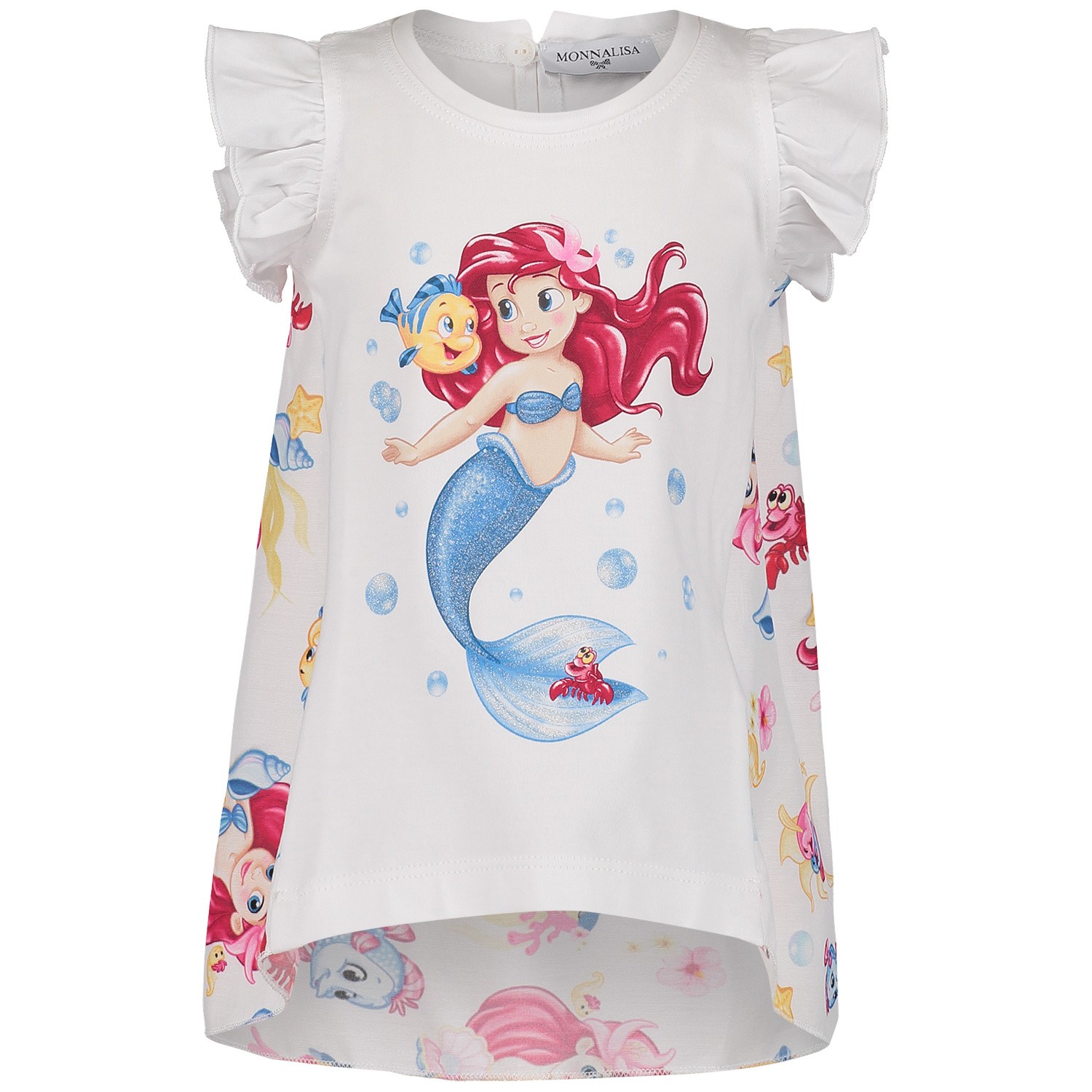 Monnalisa 313622P2 Baby Tuniekje Wit monnalisa kopen in de aanbieding