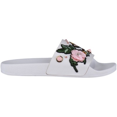 Afbeelding van The white Brand ASIAN dames slippers wit