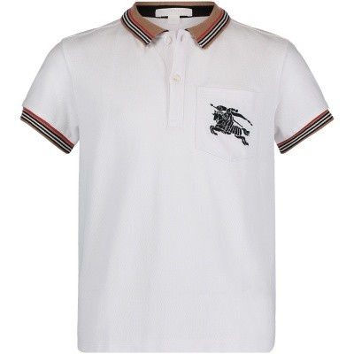 Afbeelding van Burberry 8002848 kinder polo wit