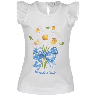 Afbeelding van MonnaLisa 313618SZ baby t-shirt wit