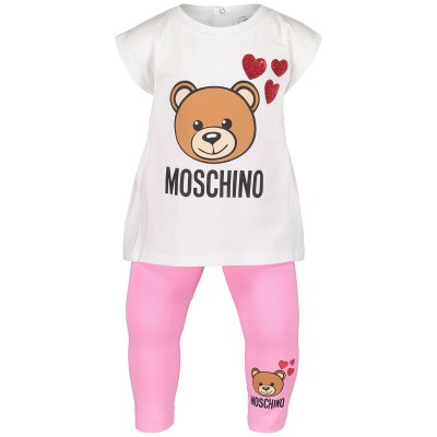 Afbeelding van Moschino MDK01C babysetje roze