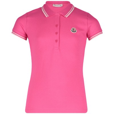 Afbeelding van Moncler 8354105 kinder polo fuchsia