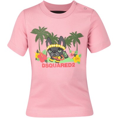 Afbeelding van Dsquared2 DQ03E7 baby t-shirt licht roze