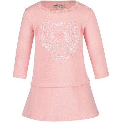 Afbeelding van Kenzo KM30027 babyjurkje roze