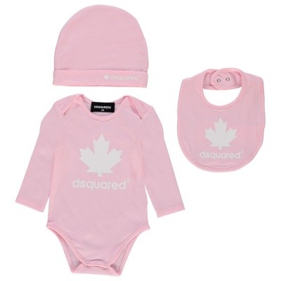 Afbeelding van Dsquared2 DQ02BX babysetje licht roze