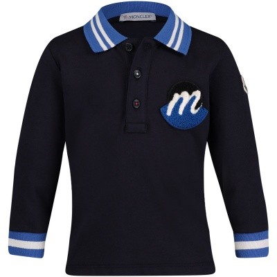 Afbeelding van Moncler 8310205 baby polo navy