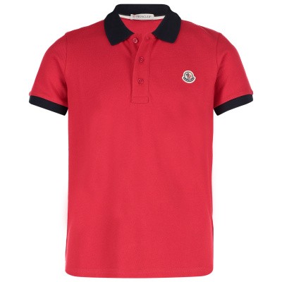 Afbeelding van Moncler 8307850 kinder polo rood