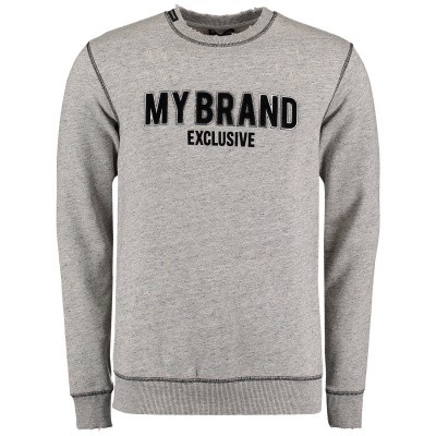 Afbeelding van My Brand MMBSW012G3060 heren trui grijs