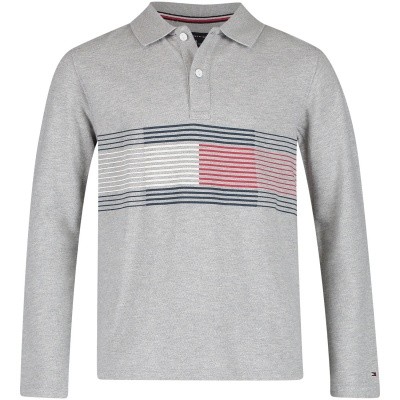 Afbeelding van Tommy Hilfiger KB0KB04329 kinder polo grijs
