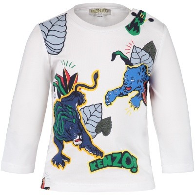 Afbeelding van Kenzo KM10608 baby t-shirt wit