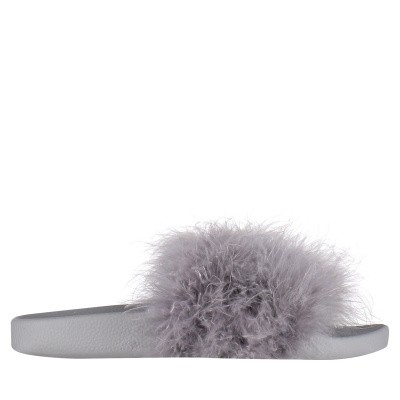 Afbeelding van The White Brand L0303 dames slippers grijs