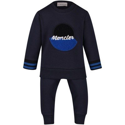 Afbeelding van Moncler 8810805 baby joggingpak navy
